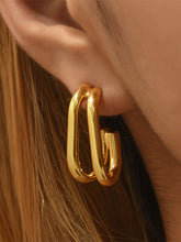 Minimalist Double Layer Geometric Earrings